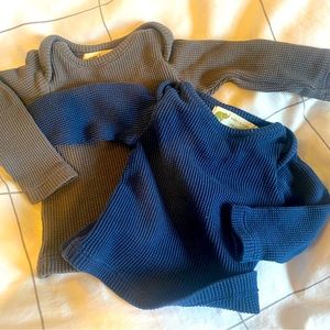 Two Monica + Andy organic cotton newborn tops